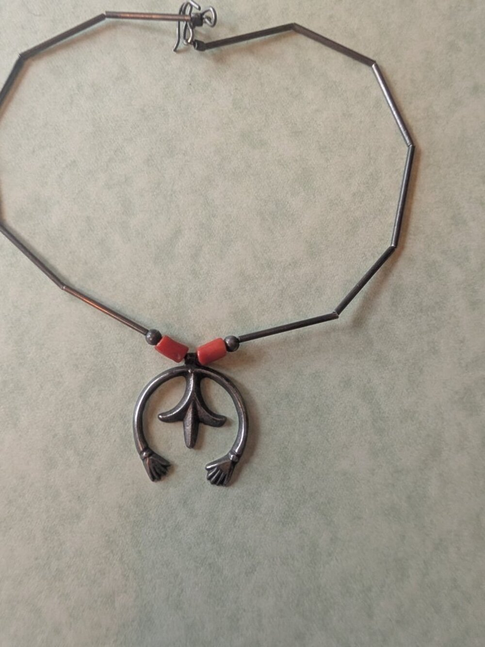 NAVAJO VINTAGE NAJA SILVER NECKLACE - Picture 6 of 8